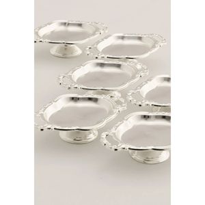 Juego de 6 Cajas Ovaladas con Asa para Delicias Turcas, Modelo Mini Plateado de Mucit Home - Product Image 4