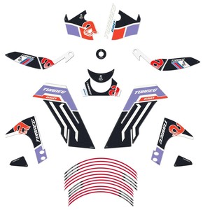 Set di Adesivi 3D Personalizzati per Moto Aprilia Tuareg 660 Indigo 2022, Logo Impermeabile - Product Image 1