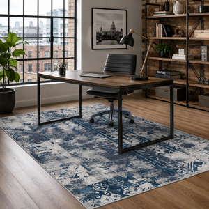 <b>Rug</b> Weavers RW7123 Bergamo Marine Tribal Washable <b>Rug</b> Dropshipping Wholesale Washable Chenille 10 Sizes - Product Image 5