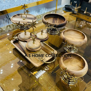 จานเหล็กใส่ผลไม้2ชิ้นทำจากอลูมิเนียมสำหรับตกแต่งรูปทรงใบไม้ใช้ตกแต่งดีไซน์ล่าสุด - Product Image 6