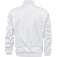 Veste bomber d'hiver respirante en tissu 100% polyester avec rembourrage en coton, logo cool et design boutonné pour hommes, vente en gros