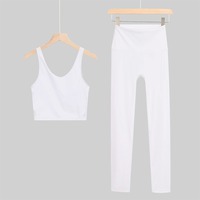 Leggings de yoga Capri rétro pour femme, taille haute, longueur intégrale, sans couture, respirants, effet ventre plat, pour l'entraînement