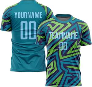 Camiseta de fútbol personalizable unisex, nuevo diseño, equipo de entrenamiento de poliéster, uniformes de fútbol para adultos, impresión por sublimación personalizada - Product Image 2