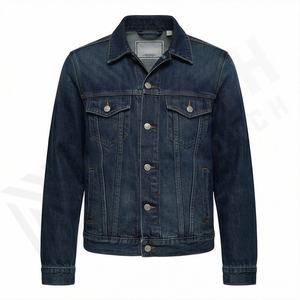 Chaqueta Vaquera de Mezclilla Transpirable de Manga Larga para Mujer, Hecha a Medida, con Forro de Algodón, Estilo Informal, Teñida Lisa, de Alta Calidad - Product Image 1
