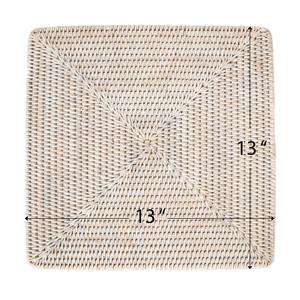 Square Placemat Handwoven Rattan Eco friendly products Made in Vietnam <b>Table</b> decoration Woven Placemat Wholesale Modern - Product Image 2