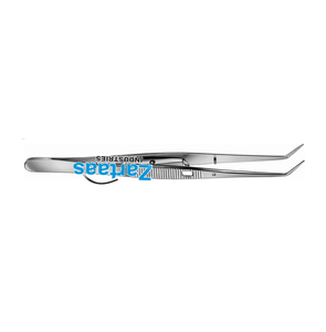 LONDON-COLLEGE Pince à dents coudée 150 mm (6 ") dentelée avec cliquet Instruments chirurgicaux réutilisables non stériles - Product Image 3