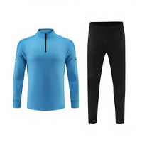 Conjuntos de Chándal de Entrenamiento de Fútbol para Hombre, Invierno, Manga Larga, Transpirable, Estampado, Ropa Deportiva