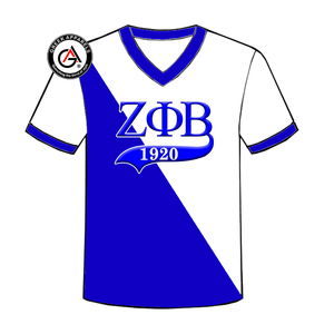 Zeta Phi Beta Soror Ropa de mujer de alta calidad Camisas de mujer al por mayor Manga corta Moda Unisex Cuello en V Camisetas de mujer - Product Image 4