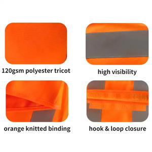 Venta al por mayor de alta visibilidad chaleco de seguridad 100% poliéster reflectante ropa de trabajo chaqueta fluorescente naranja y amarillo Unisex Gear - Product Image 4
