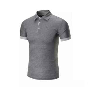 Logo personnalisé imprimé hommes polyester coton pour Polo T-Shirt conception solide Jersey tissu anti-rides motif vierge - Product Image 4