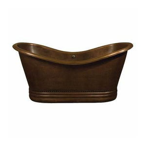 พรีเมี่ยม antiqued copper 16 Gauge victorian clawfoot อ่างอาบน้ำหรูหรารองเท้าแตะภายในแบบอิสระ - Product Image 5