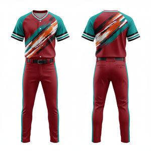 Uniforme de Béisbol de Malla con Estampado Digital Transpirable, Cuello en V, 100% Poliéster, Personalizado 2026, Ligero, Unisex, Conjunto de Equipo al por Mayor - Product Image 2