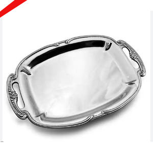 Bandeja de servicio con acabado plateado de alta calidad para hoteles - Product Image 2