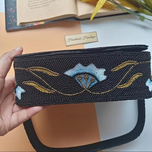 Diseñador de estilo bohemio indio para mujer, bolsos de mano con cuentas bohemias, bolsos de hombro hechos a mano, bolso de mano para fiesta de compras de noche - Product Image 2