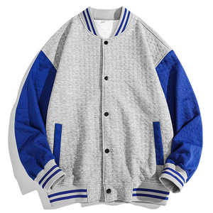 Vintage Leather Sleeve Varsity <b>Jacket</b> for <b>Men</b> Long Winter Baseball Letterman <b>Jackets</b> Custom Logo Wool Embroidery Canvas Fabric - Product Image 1