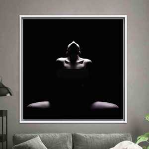 Affiche sur toile imprimée avec une fille élégante et érotique, décoration murale artistique pour adultes, toile encadrée BLANCHE - Product Image 1