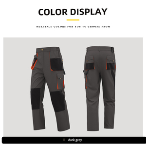 Nexus Fabrica Men's Cotton Drill <b>Cargo</b> <b>Work</b> <b>Pants</b> with Abrasion Resistance Needle Detection 7 Pockets - Product Image 2