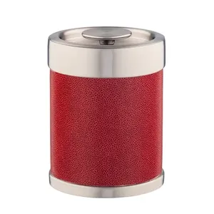 Enfriador de Vino de Acero Inoxidable de Lujo Moderno y Cubitera de Doble Pared con Asa de Cuero para Fiestas en el Jardín, ¡Gran Venta! - Product Image 5