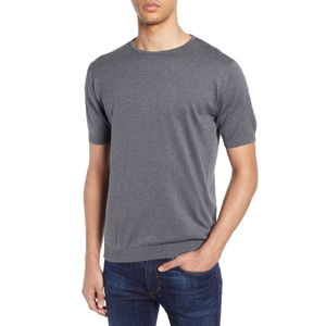 Nouveauté T-shirt à col en O pour hommes T-shirt simple imprimé à la mode durable et personnalisé avec logo pour hommes de l'usine - Product Image 1