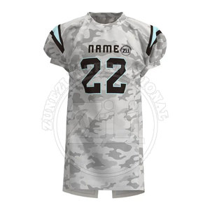 Uniforme de football américain respirant de haute qualité à bas prix, grande taille, manches courtes, protection UV, séchage rapide, personnalisé pour l'équipe, 100% fabriqué sur mesure - Product Image 2