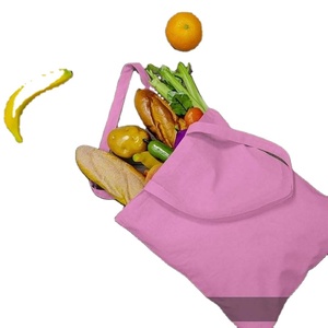 Sac fourre-tout en toile personnalisé de couleur unie avec poche épaule et fermeture éclair, design vierge pour sublimation, en coton - Product Image 2