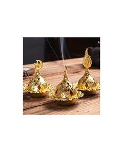 <b>Vintage</b> handcrafted brass incense burner with lid for <b>safe</b> aromatic therapy meditation pooja temple decor spiritual cleansing - Product Image 1