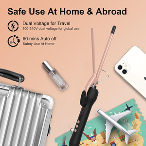 <span class=keywords><strong>Fer</strong></span> à friser fin de 3/8 pouce, baril extra long, <span class=keywords><strong>fer</strong></span> à friser en céramique pour boucles serrées, pour <span class=keywords><strong>cheveux</strong></span> courts et longs - Product Image 6