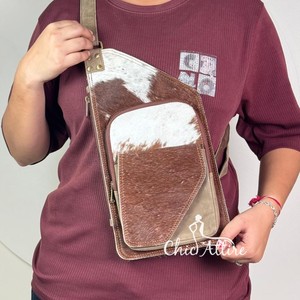 Haute qualité en cuir de vachette véritable Style sacs de voyage décontracté croix corps poitrine sac Logo personnalisé mode sacs à main pour femme - Product Image 1