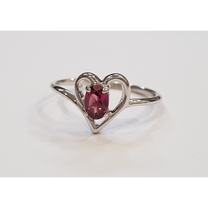 Shah Gems Women's Natural Rhodolite Garnet White Topaz <b>Ring</b> 925 Sterling Silver Gemstone <b>Rings</b> with <b>Adjustable</b> Opening for Gifts - Product Image 2