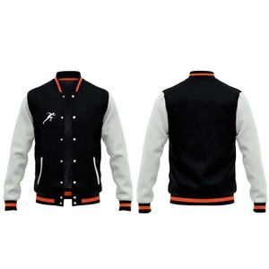Logo personnalisé impression broderie Baseball Varsity Jacket Style unisexe High Street Sports College Baseball Jacket pour hommes - Product Image 1