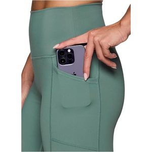 Leggings Deportivos de Cintura Alta con Cordón Ajustable para Mujer, Color Sólido, para Gimnasio y Correr - Spandex/Poliéster - Product Image 5