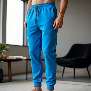 Sportswear Jogging Drawstring <b>Waist</b> Sweatpants <b>Men's</b> Breathable Heavyweight Streetwear Slim Fit Trouser Pajama <b>Men</b> - Product Image 3