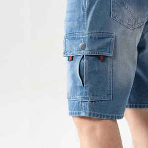 Venta al por mayor de los hombres de moda Casual Jeans Pantalones cortos de tela de mezclilla transpirable verano Pantalones cortos de mezclilla - Product Image 6