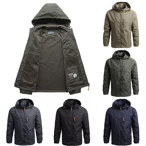 Veste coupe-vent d'hiver à capuche respirante antibactérienne et à col montant pour hommes de grande taille conçue sur mesure - Product Image 6