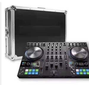 Meilleures ventes - Console de mixage DJ numérique 4 canaux alimentée par une alimentation externe, avec structure métallique, kit complet pour utilisation sur scène - Product Image 1