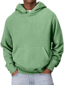 Sweat à capuche surdimensionné 100% coton pour hommes, sweat-shirt uni vierge avec poids lourd 500GSM veste à capuche épaisse - Product Image 4