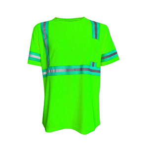 Camiseta DE SEGURIDAD reflectante de alta visibilidad personalizada 100% poliéster camiseta de tráfico de seguridad reflectante de alta calidad personalizada - Product Image 1