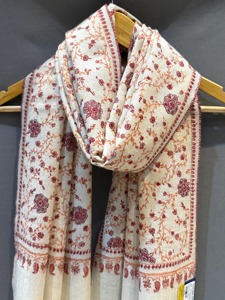 <b>Pashmina</b> wool Kashmiri <b>Shawl</b> with wool Fabric Solid Pattern Traditional Embroidery Breathable for Winter Events Ethnic Looks - Product Image 6