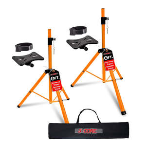 5 Core Speaker Stand Tripod Pair Heavy Duty Adjustable 72" Universal Mount for PA DJ Studio w <b>Bag</b> - Product Image 1