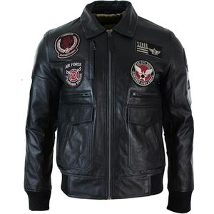 Veste en cuir d'agneau moderne pour homme, veste de motard en cuir véritable souple, vêtement d'extérieur décontracté et tendance pour l'hiver - Product Image 1