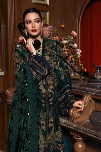 Lehenga Choli Anarkali pakistanais lourdement orné pour femmes, réception de mariage et fonctions nuptiales, acrylique - Product Image 5
