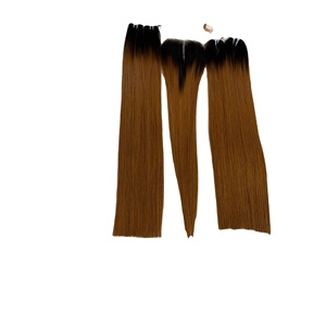 Paquetes de cabello humano de cabello crudo vietnamita superior Cutícula alineada 100% Virgen ombre color Raw Mink Bundles Extensión de cabello - Product Image 1