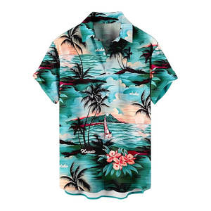 Nouveauté Chemise hawaïenne pour homme d'été à boutons Impression personnalisée Sublimation Respirante Séchage rapide Écologique Chemises de vacances à la plage - Product Image 1
