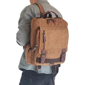 Haute qualité mode couleur unie voyage portable élégant vintage unisexe toile sac à bandoulière pas cher mignon hommes d'affaires sac à dos - Product Image 2