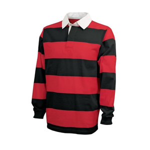 Rugby de manga larga para hombres para Polos Cómodo transpirable Top Trending con logotipo personalizado Patrón sólido y precio razonable - Product Image 6