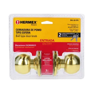3-unità di blocco a sfera cilindrica ingresso luminoso Blister HB per porta e maniglie delle finestre prodotto in scatola