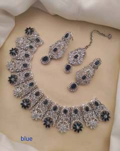 Bohemian Glamorous Necklace Earrings Shiny Light Green <b>Ice</b> Out Cubic Zirconia Wedding Party Jewelry Set for Women Anniversary - Product Image 4