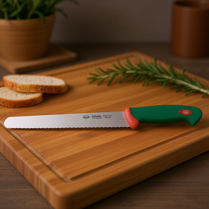 Cuchillo de Cocina PREMANA PROFESSIONAL Verde y Cromado 302624 B de 24 cm, Cuchilla para Pan de Acero Inoxidable - Product Image 3