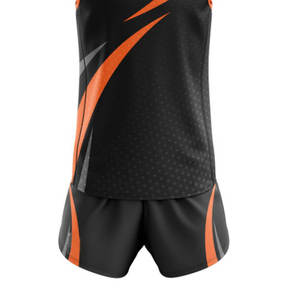 Camisa personalizada OEM para hombre, pantalones cortos, conjuntos de uniformes de pista y campo, 100% de poliéster, secado rápido, contraste de colores, ropa para correr y trotar - Product Image 6