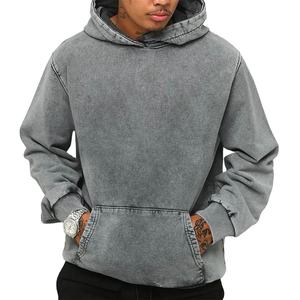 OEM al por mayor personalizado ácido lavado pulóver Tye Die personalizado sudaderas con capucha 100% algodón de gran tamaño francés Terry liso teñido para hombres invierno - Product Image 1